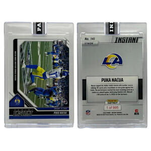 2023-24 Panini Instant #141 Puka Nacua Playoffs Milestone  Rams Rookie Card (RC)